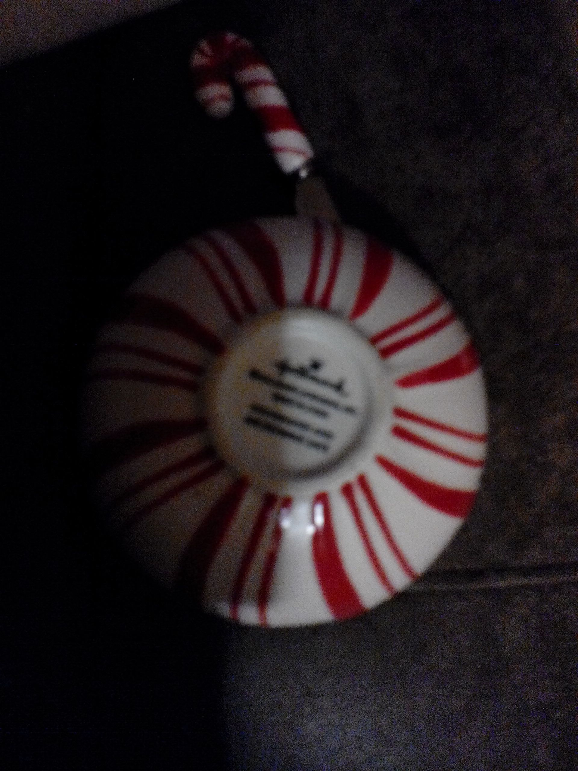 Candy Cane Bowl and Spreader  (Christmas Kitchenware Decor) ornament collectible - Main Image 2