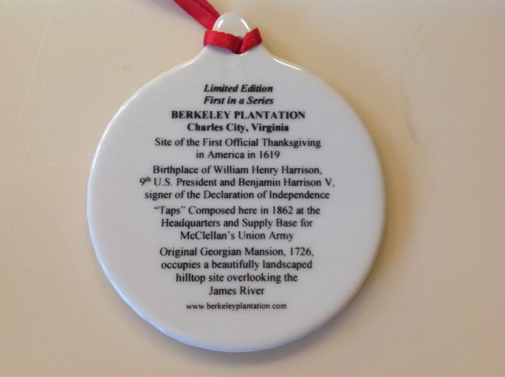Berkeley Plantation  (Historical) ornament collectible - Main Image 2