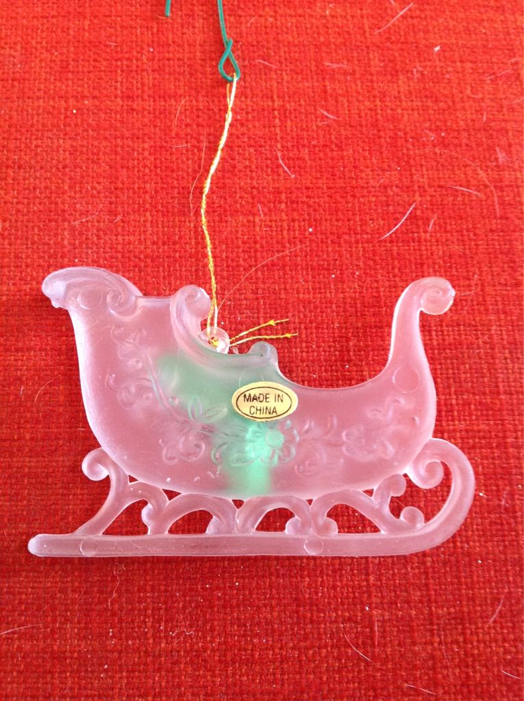 Clear Sleigh  (Grandma Dachel) ornament collectible - Main Image 2