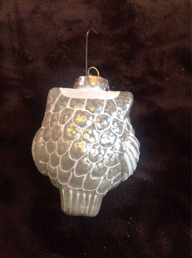 Cream Owl  ornament collectible - Main Image 2