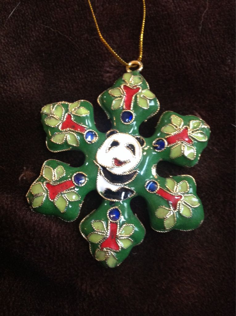 Green Panda  ornament collectible - Main Image 2