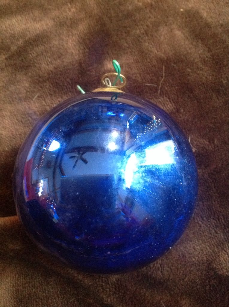 Blue Glass Ball  ornament collectible - Main Image 2