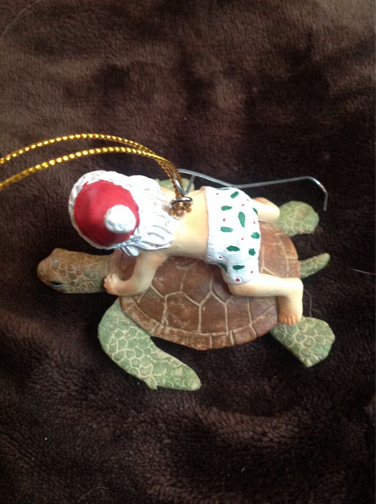 Santa On Turtle  ornament collectible - Main Image 2