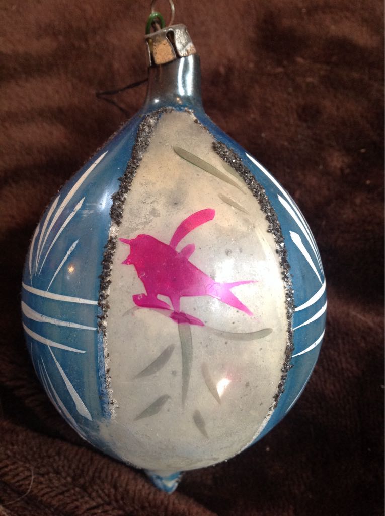 Blue Teardrop Ball  ornament collectible - Main Image 2