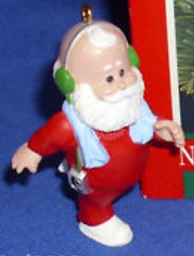 North Pole Jogger  (Santa) ornament collectible - Main Image 1