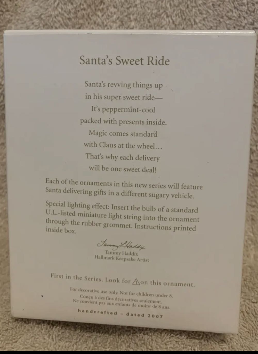 Santa’s Sweet Ride, 2007 - Santa’s Sweet Ride ornament collectible - Main Image 2