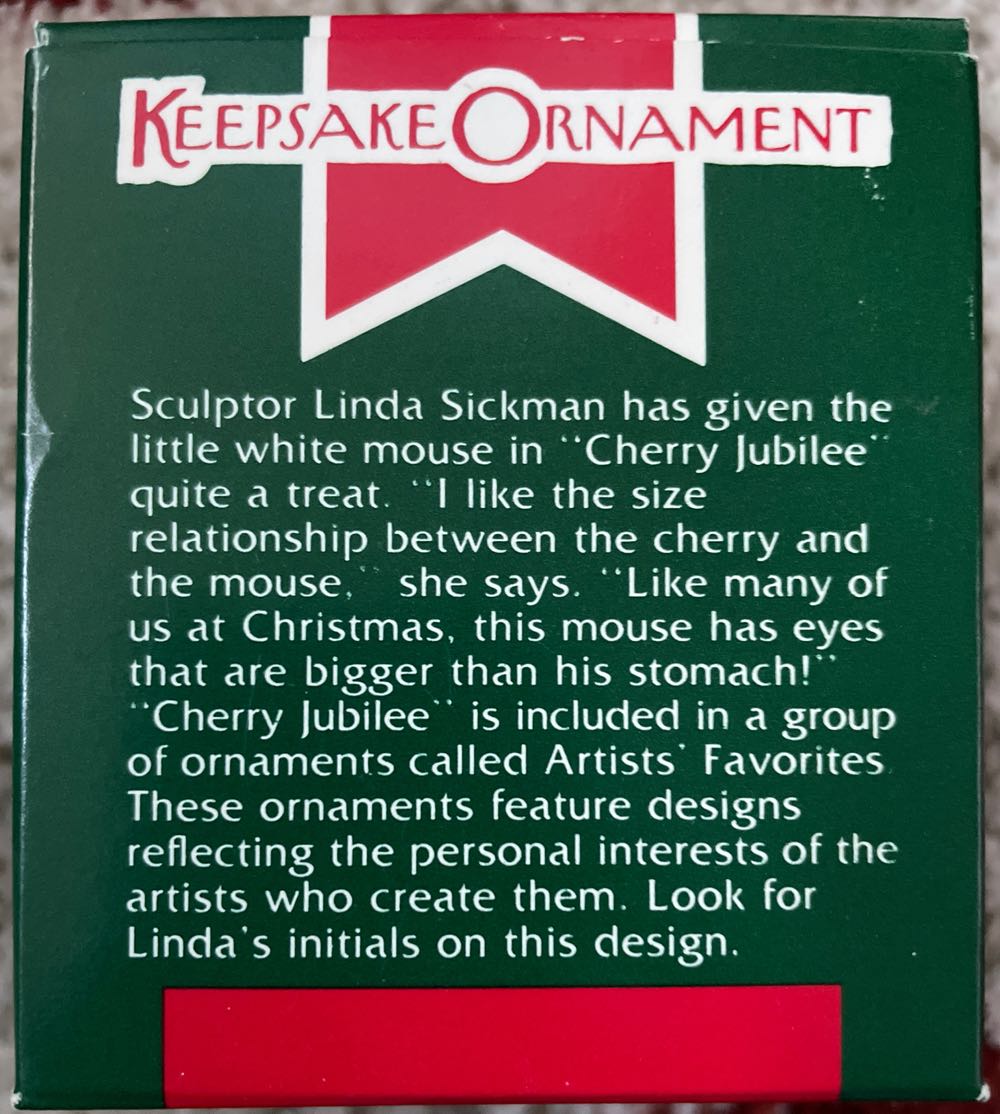 Cherry Jubilee - Mice (Food, Mice) ornament collectible - Main Image 2