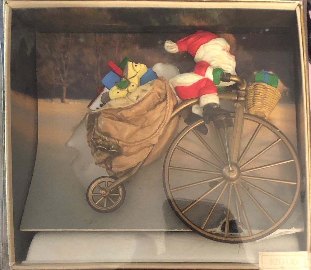 Cycling Santa 1982 - Keepsake Ornament (Santa) ornament collectible - Main Image 2