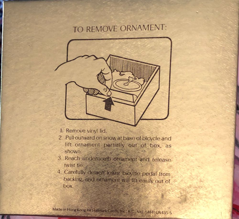 Cycling Santa 1982 - Keepsake Ornament (Santa) ornament collectible - Main Image 3