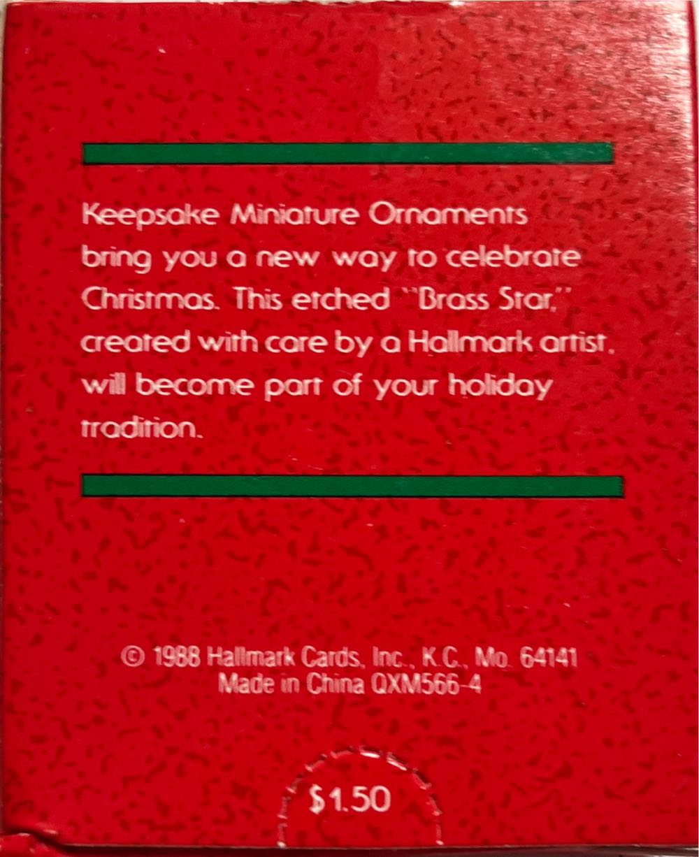 Brass Star  (Keepsake Miniature) ornament collectible - Main Image 2