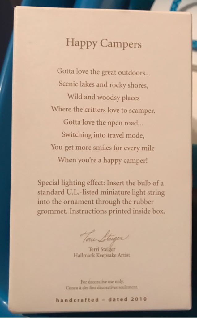 Happy Camper 2011  ornament collectible - Main Image 2
