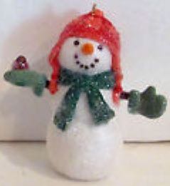 Sneeuwman Met Bal In Op Voeten In Tas