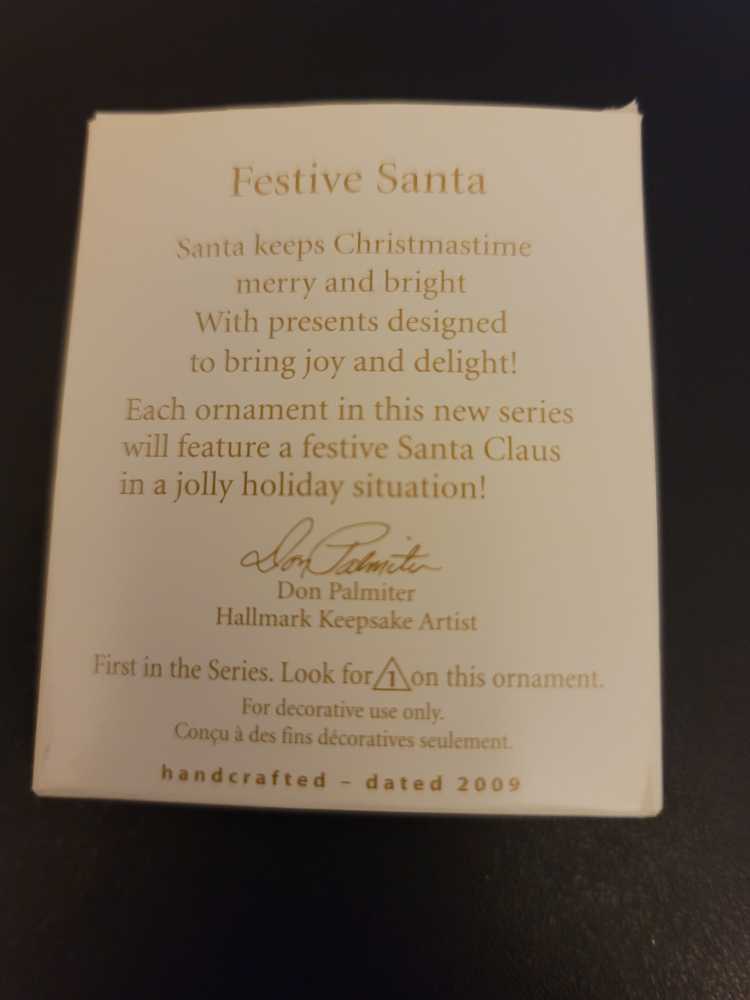 Festive Santa - #1 - Festive Santa ornament collectible - Main Image 3