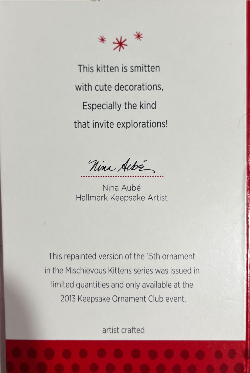 Mischievous Kittens #15 Repaint - Mischievous Kittens (Cats) ornament collectible - Main Image 2