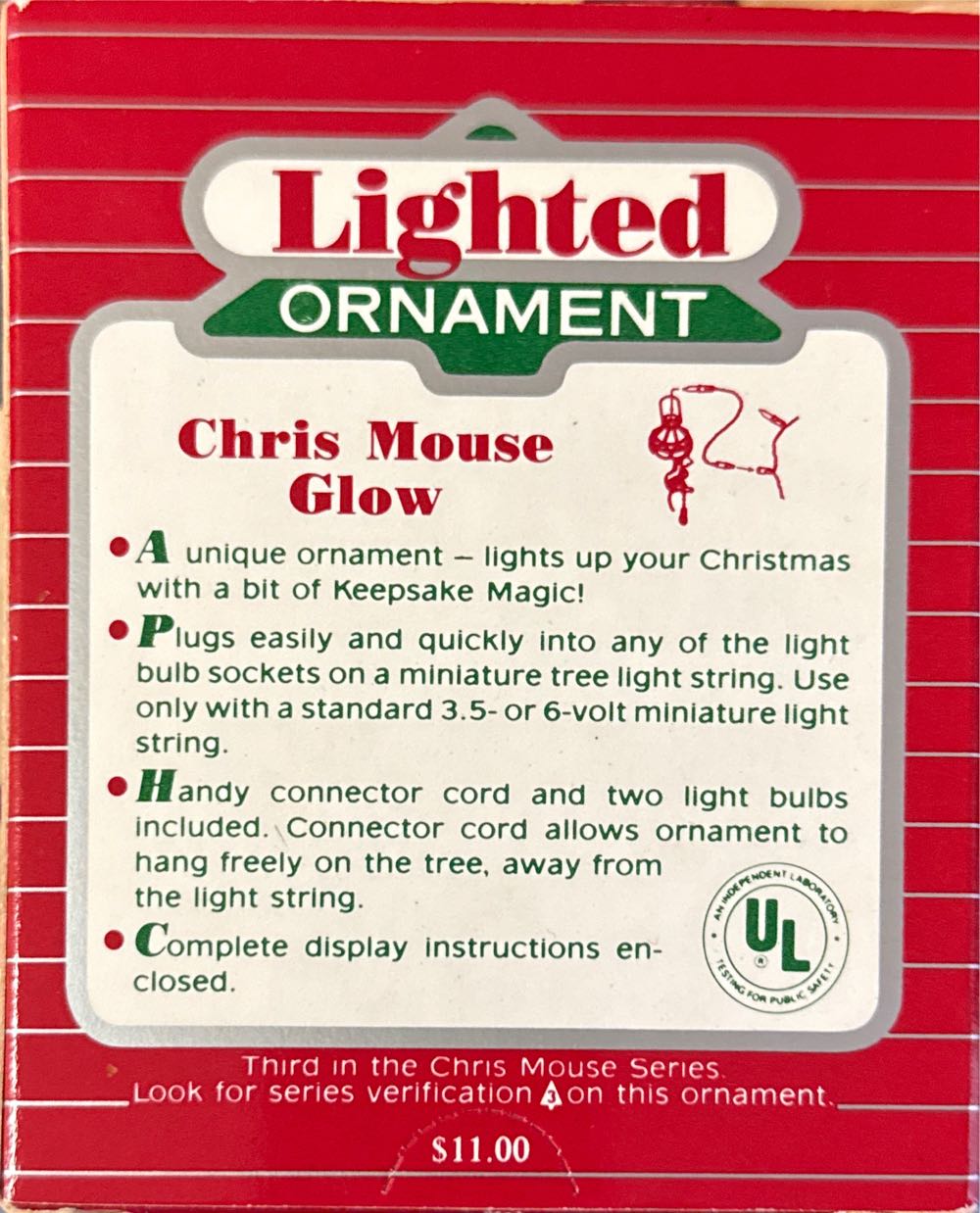 Chris Mouse #3 Glow 1987 - Chris Mouse Series (Chris Mouse) ornament collectible - Main Image 2