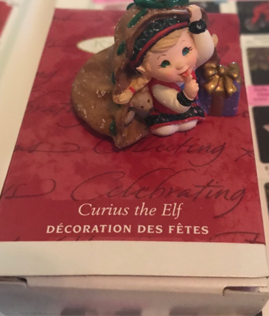 Curius the Elf - The Night Before Christmas (Keepsake CLUB Ornament) ornament collectible - Main Image 2