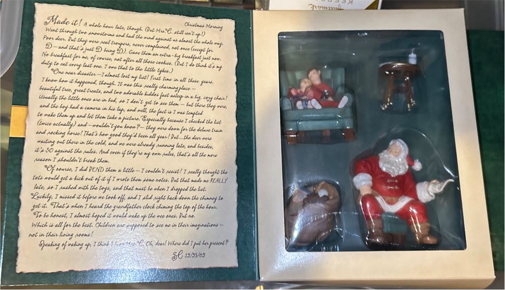 Desk Santa’s Big Night  (Keepsake CLUB Ornament) ornament collectible - Main Image 3