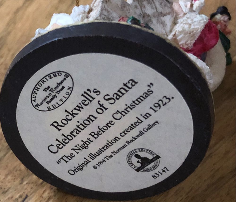 Rockwell The Night Before Christmas - Rockwell’s Collection Of Santa (Santa) ornament collectible - Main Image 3