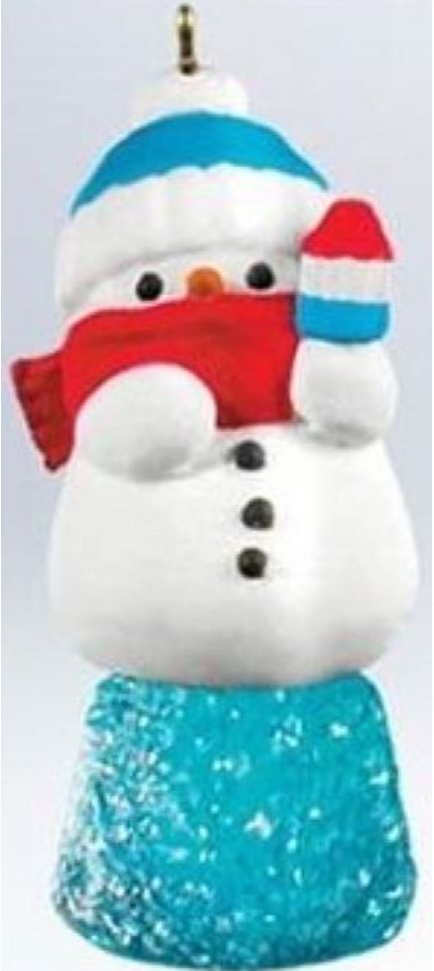 Miniature Gumdrop Sweet Li’l Snowman🐻 - Snowmen (Gumdrop, Miniature) ornament collectible - Main Image 2