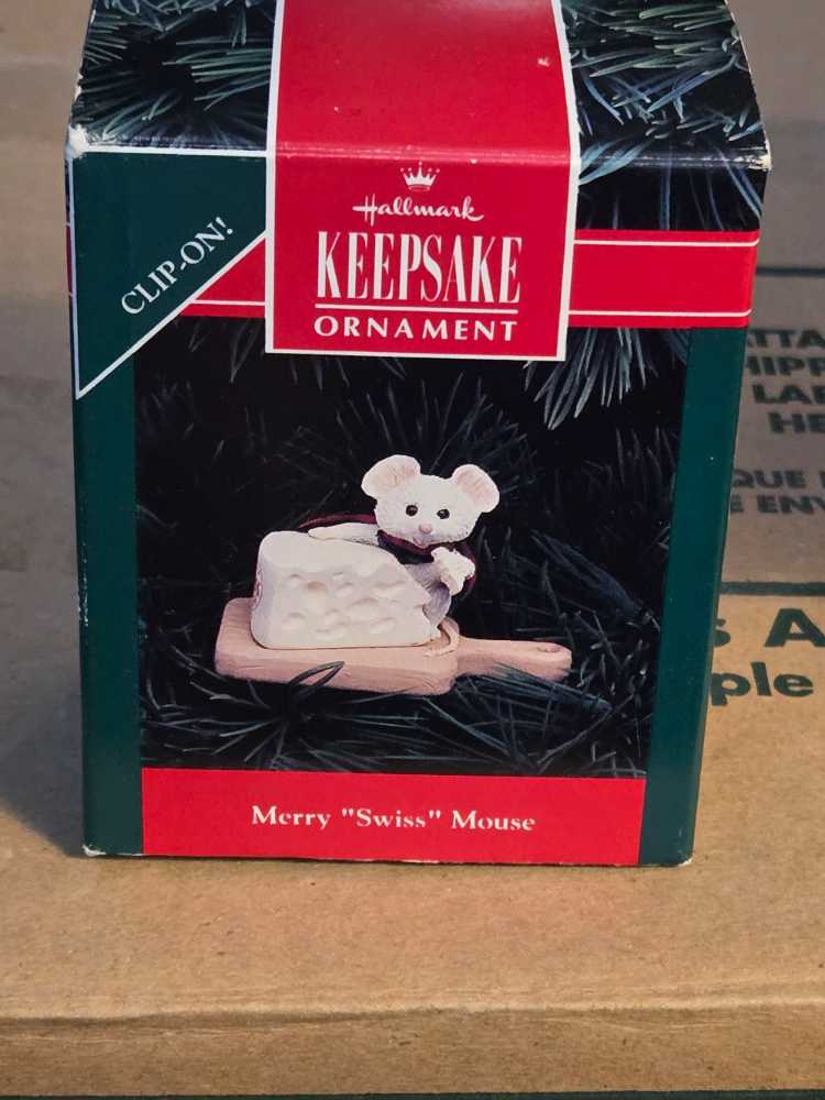 Merry Swiss Mouse  (Mice) ornament collectible - Main Image 2