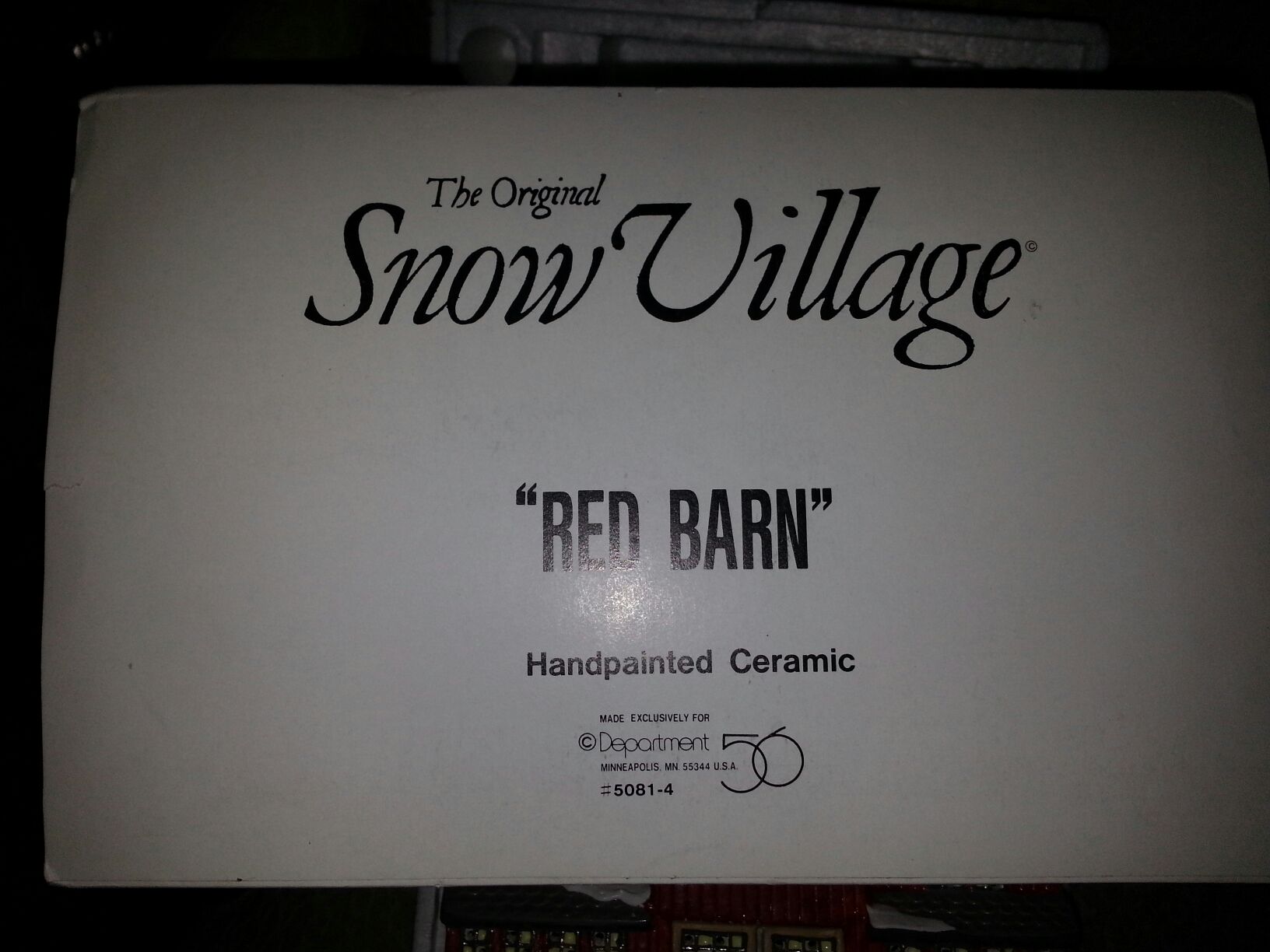 Red Barn - Original Snow Village - Building (The Original Snow Village) ornament collectible - Main Image 2