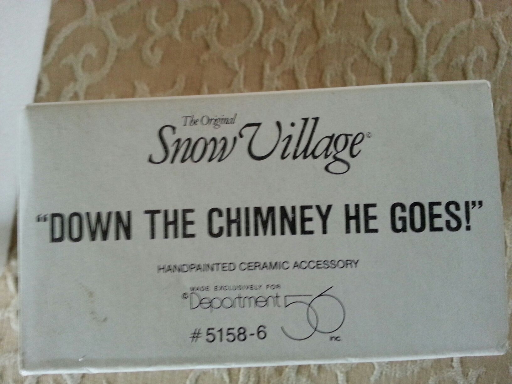 Down The Chimney He Goes - The Original Snow Village (Department 56) ornament collectible - Main Image 2