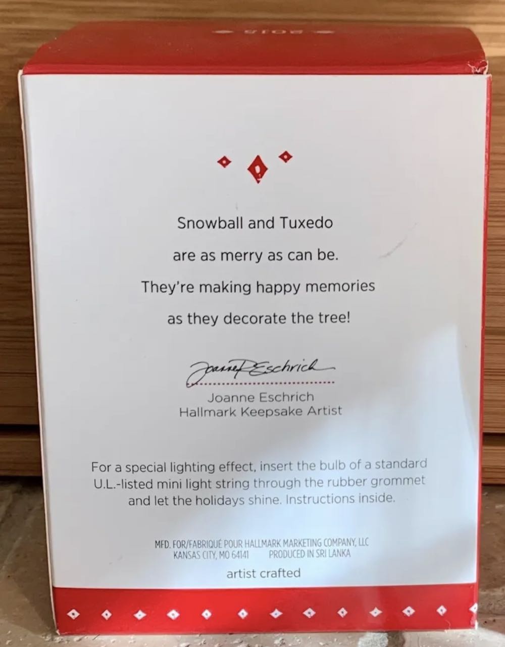 Snowball and Tuxedo - 15th Anniversary  - Snowball & Tuxedo ornament collectible - Main Image 2