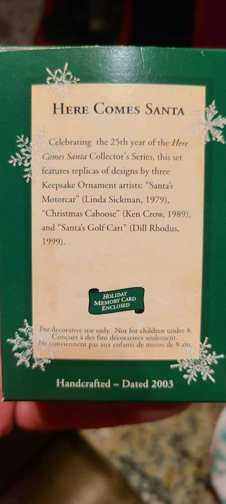 Here Comes Santa 2003 - Here Comes Santa (Here Comes Santa 25th Anniv., 3 Miniatures) ornament collectible - Main Image 2