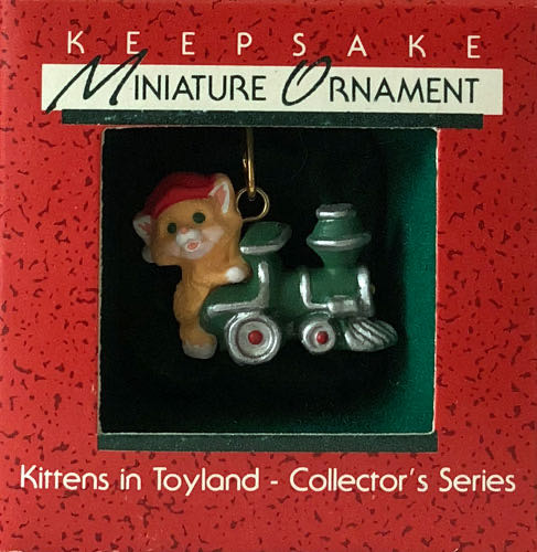 Miniature Kittens In Toyland #1 - Kittens In Toyland (Cat, Train, Mini) ornament collectible - Main Image 2