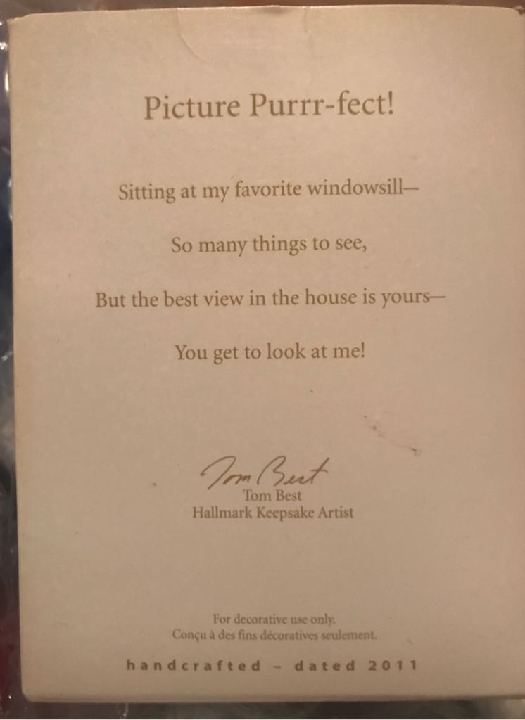 Picture Purr-fect - Photo Holder  (Cat, Picture Frame) ornament collectible - Main Image 2