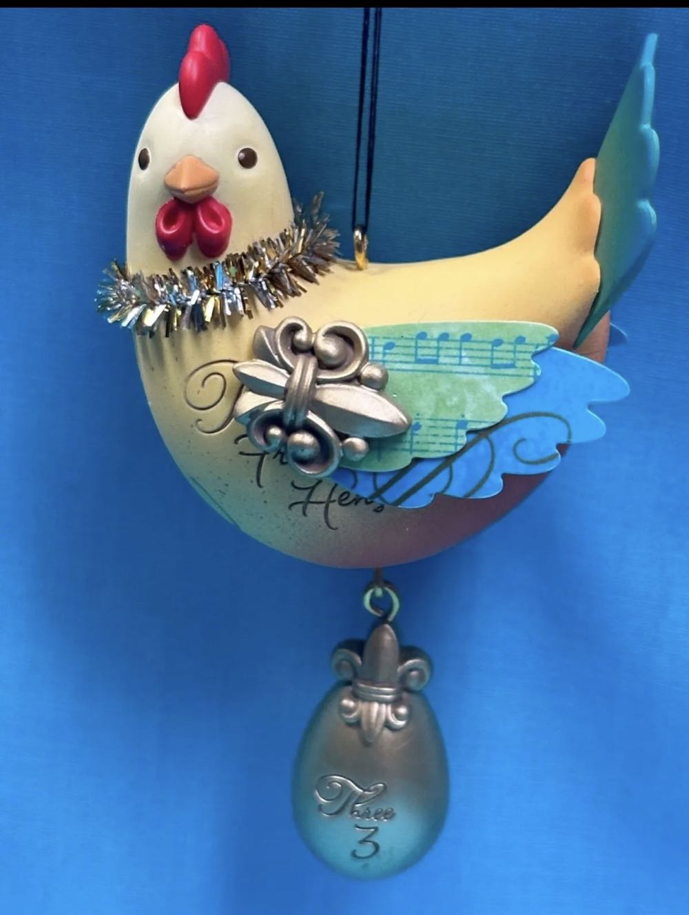 Twelve Days Of Christmas: #3 Three French Hens - Twelve Days Of Christmas (Christmas) ornament collectible - Main Image 3