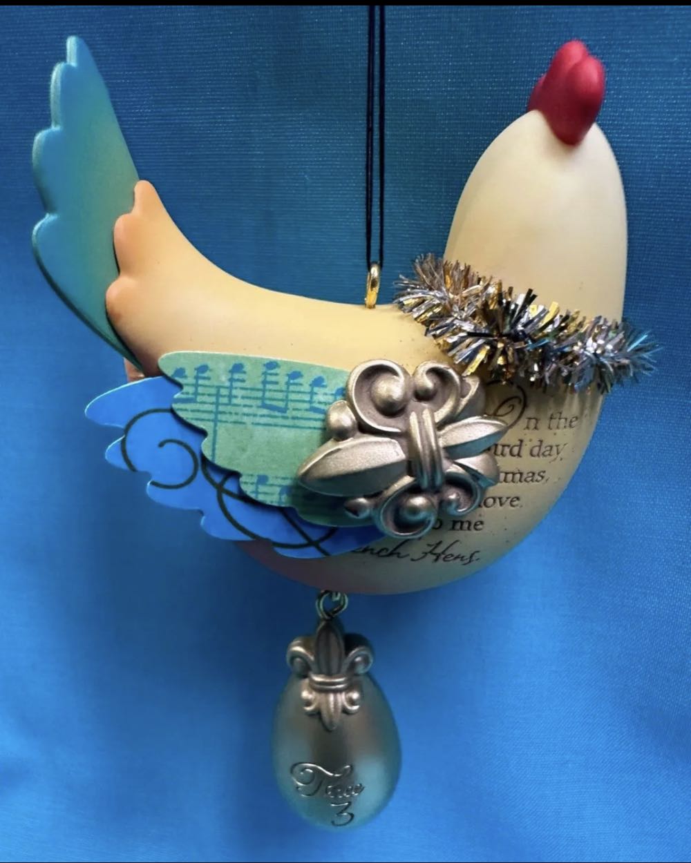 Twelve Days Of Christmas: #3 Three French Hens - Twelve Days Of Christmas (Christmas) ornament collectible - Main Image 4