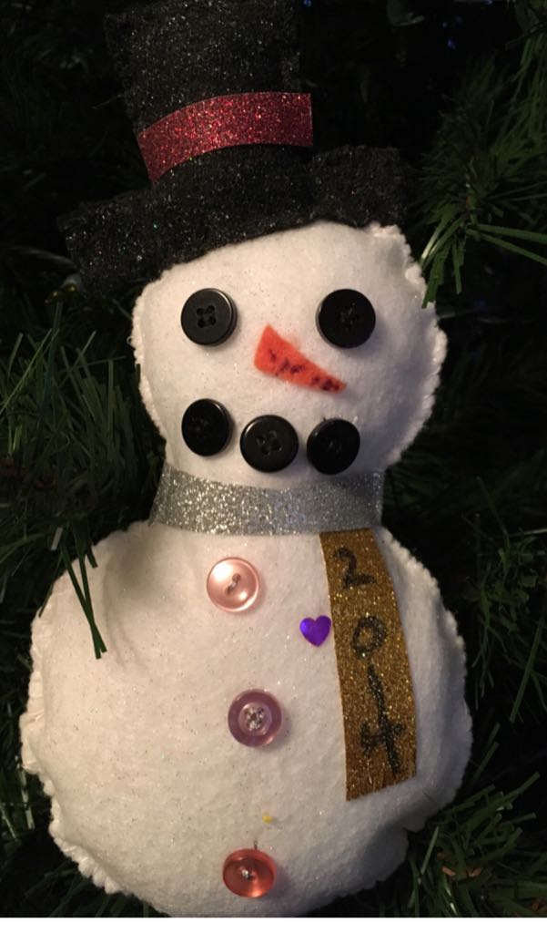 Stuffed Snowman  ornament collectible - Main Image 1