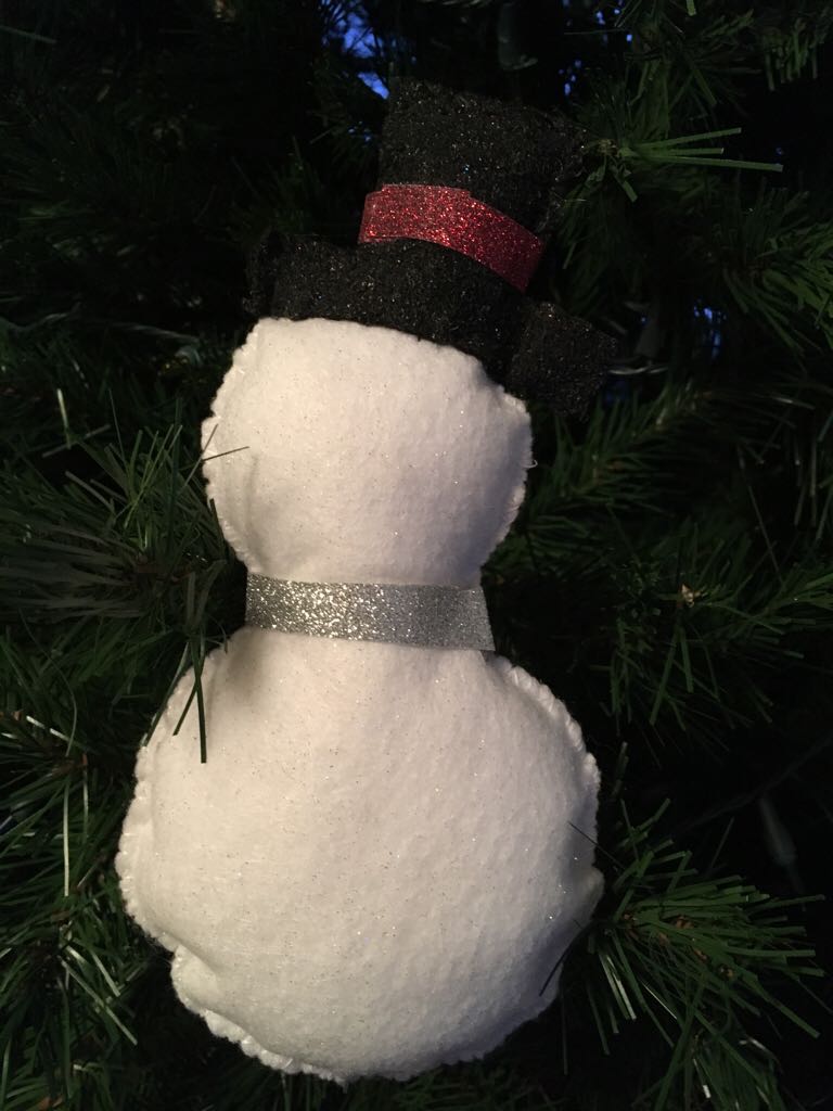 Stuffed Snowman  ornament collectible - Main Image 2