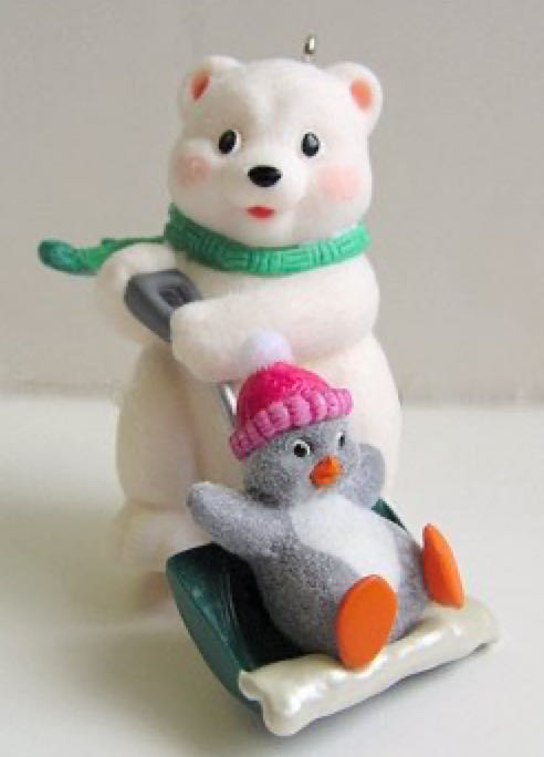 Snowball and Tuxedo #7MG - Here’s the Scoop, Repaint - Snowball And Tuxedo (Polar Bear, Penguin) ornament collectible - Main Image 2