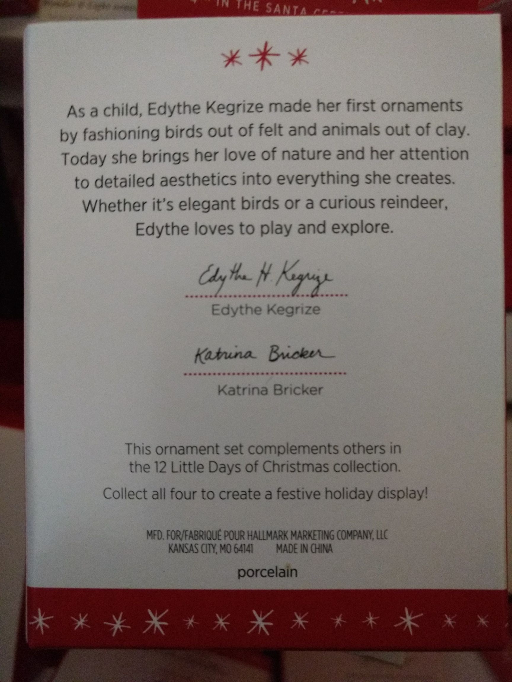 12 Days Of Christmas, Days 7-9 - Hallmark Miniature (12 Days Of Christmas) ornament collectible - Main Image 2