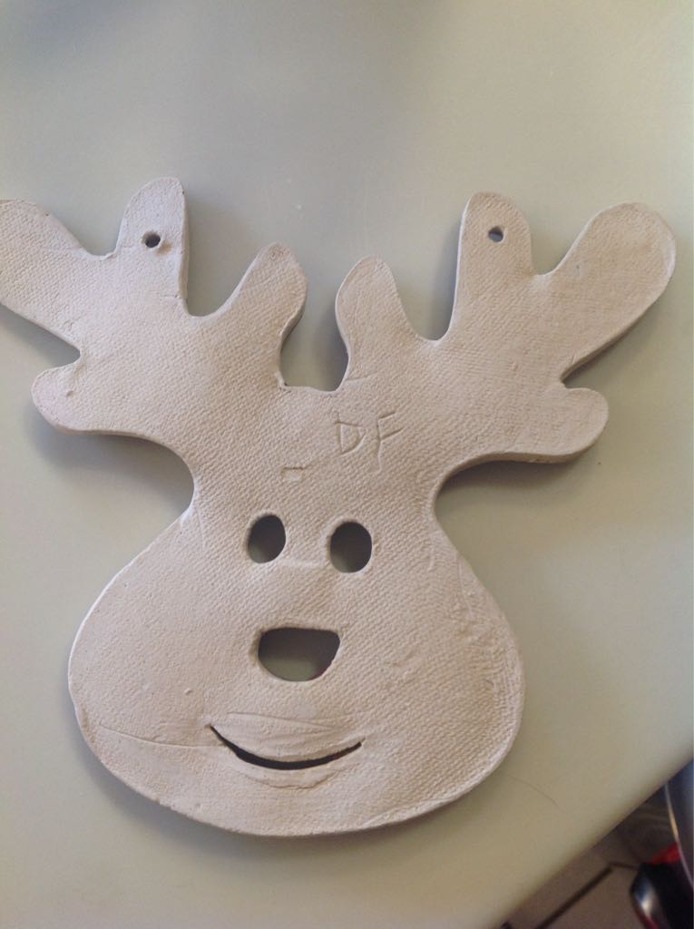 Pottery Reindeer  (Handmade) ornament collectible - Main Image 2