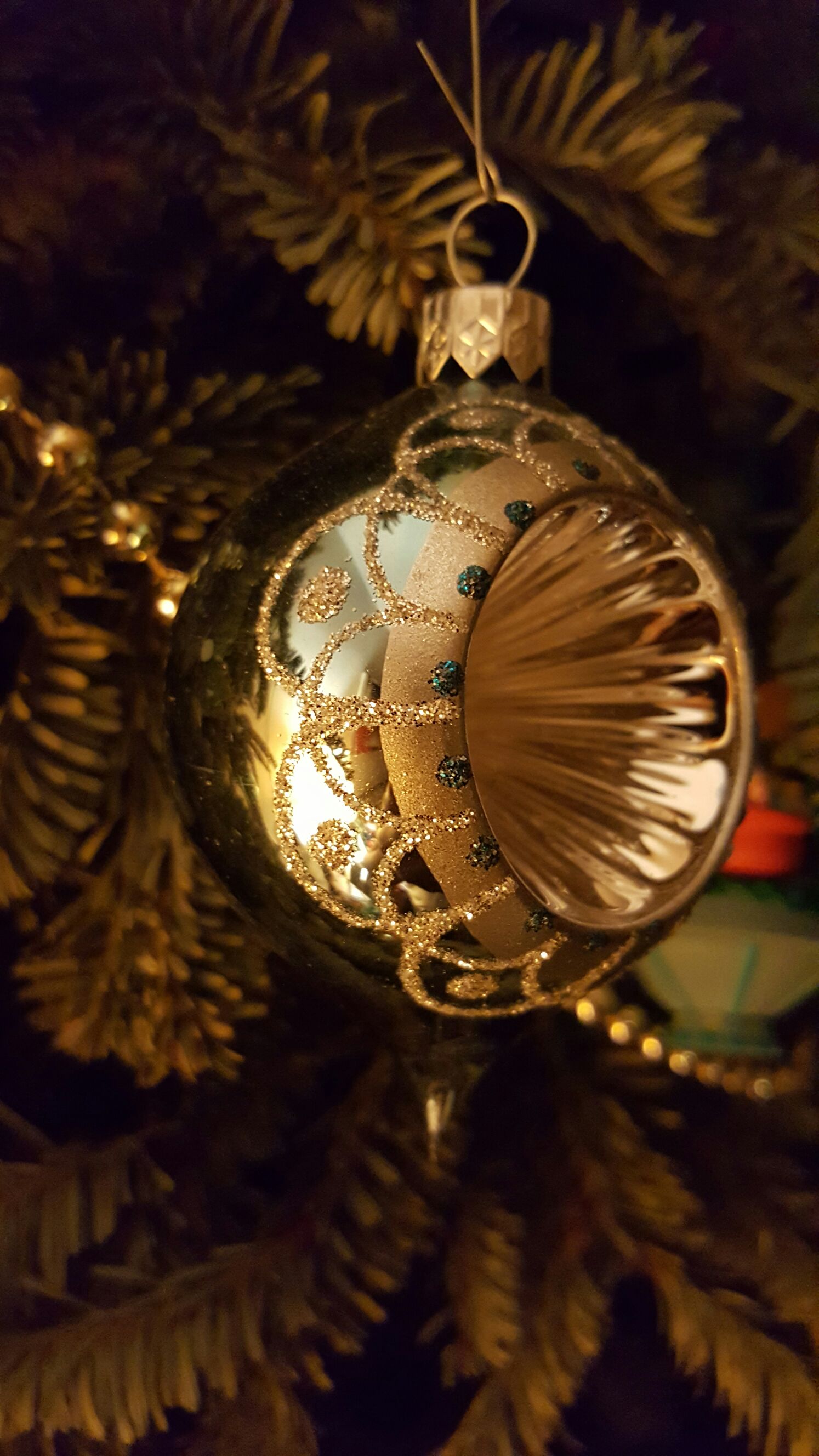 Ice Blue Indent  ornament collectible - Main Image 2