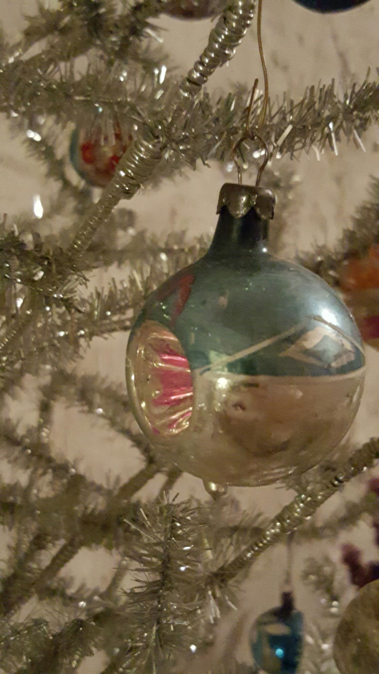 Blue and Silver Double Indent  ornament collectible - Main Image 2