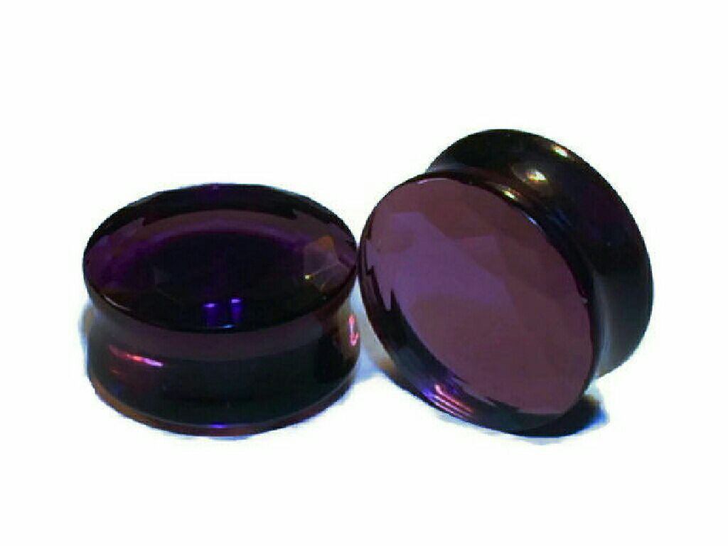 Plug Purple Facted Glass  (Plugs) ornament collectible - Main Image 1