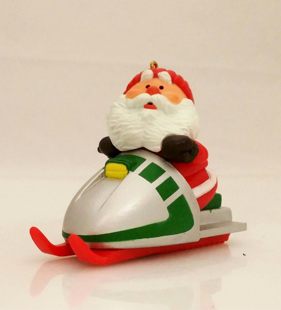 Snowmobile Santa  (Santa) ornament collectible - Main Image 2