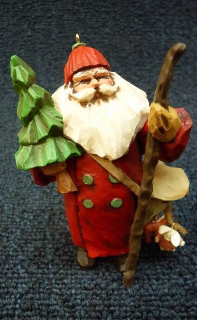 Making His Way - Folk Art Americana Collection (Santa, Folk Art) ornament collectible - Main Image 2