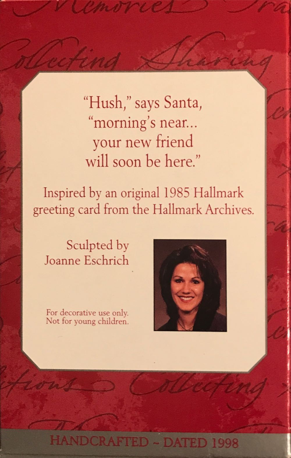 New Christmas Friend - Hallmark Archives Series (Keepsake Ornament Collector’s Club) ornament collectible - Main Image 3