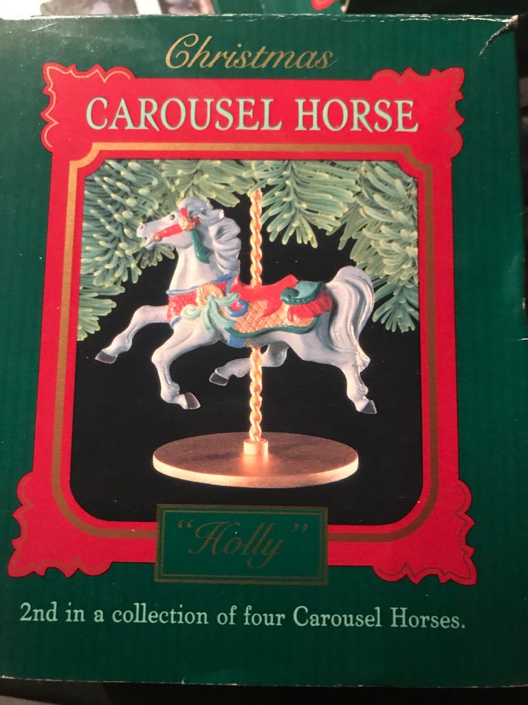 Carousel Horse - Holly - Christmas Carousel Horse Collection (Keepsake Ornament) ornament collectible - Main Image 2