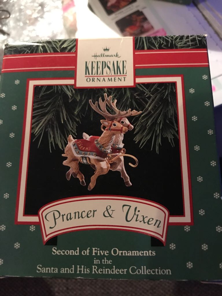 Prancer And Vixen - Santa And His Reindeer (Christmas) ornament collectible - Main Image 2