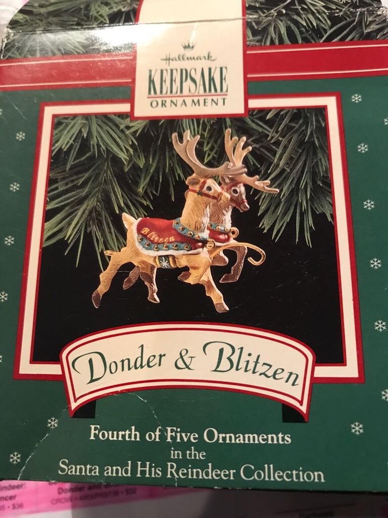 Donder And Blitzen - Santa And His Reindeer (Keepsake Ornament) ornament collectible - Main Image 2