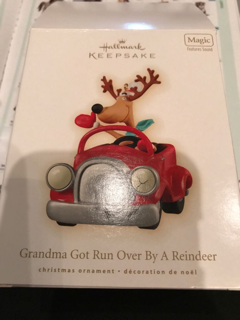 Grandma Got Run Over By A Reindeer  (Keepsake Ornament) ornament collectible - Main Image 2