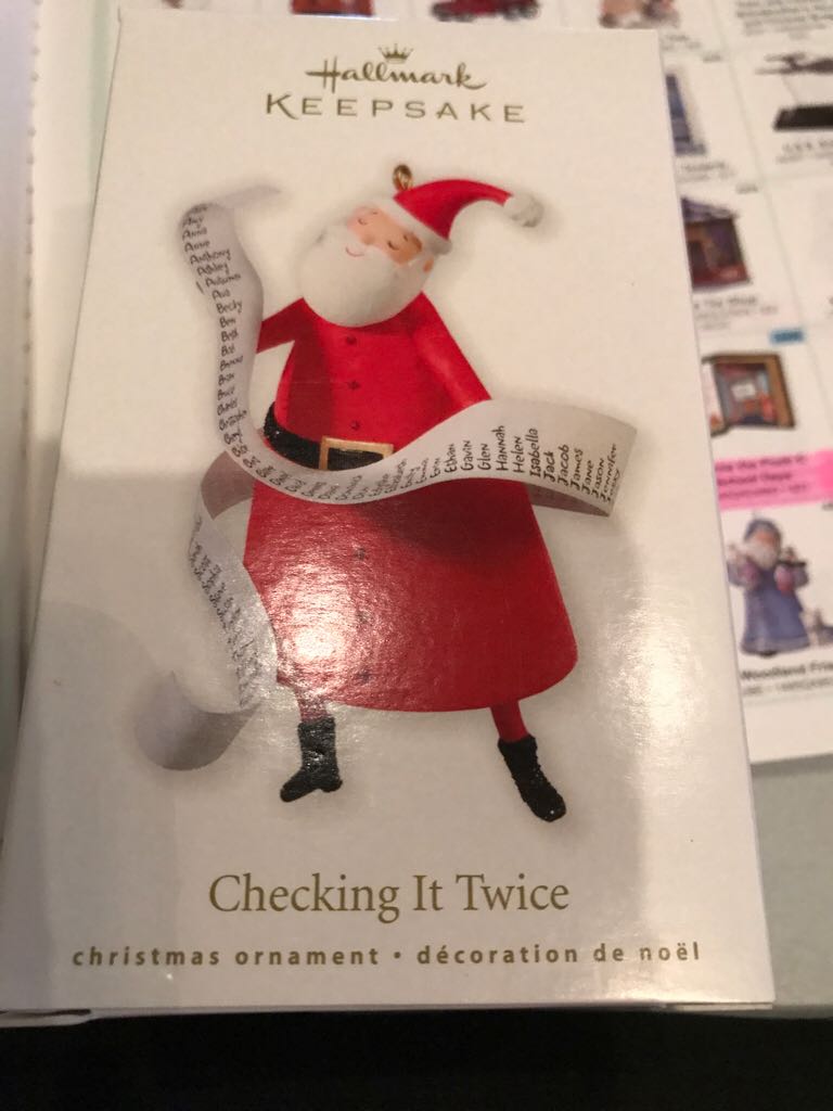 Checking It Twice  (Keepsake Ornament) ornament collectible - Main Image 2