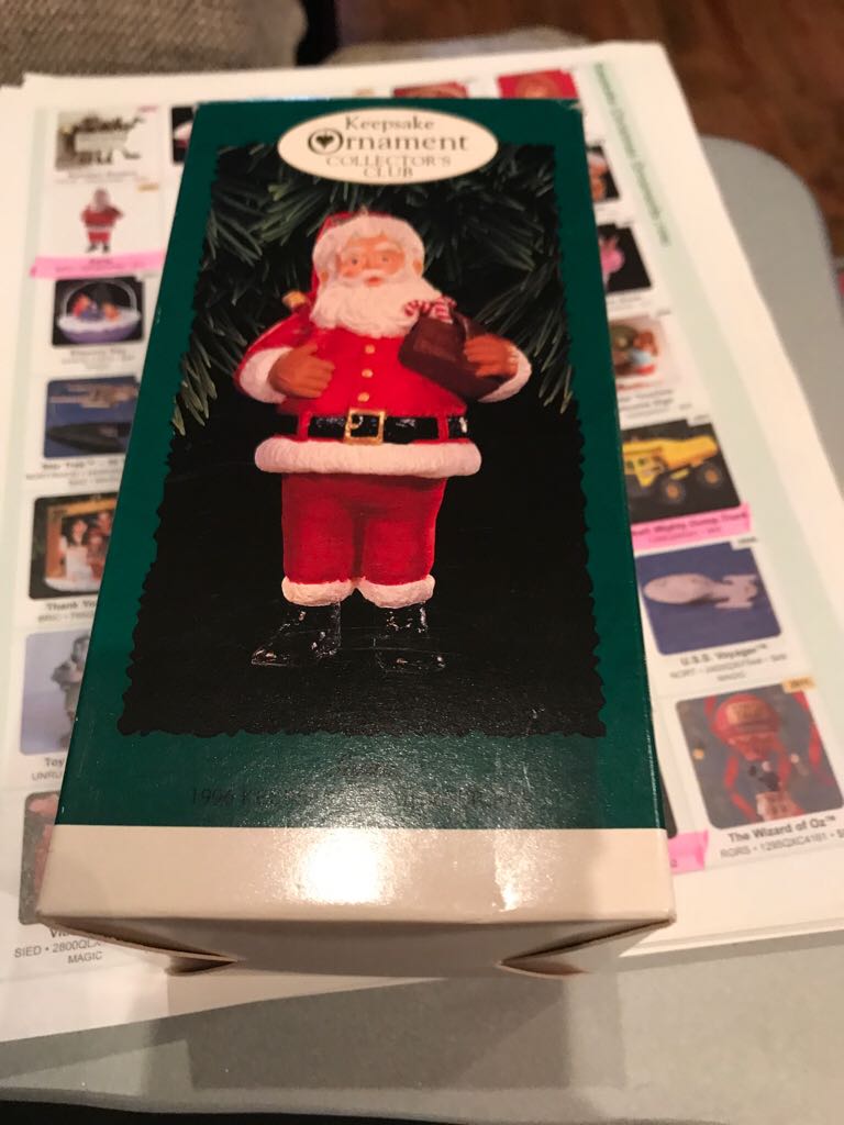 Santa - 1996 Keepsake Of Membership (Keepsake Ornament Collector’s Club) ornament collectible - Main Image 2
