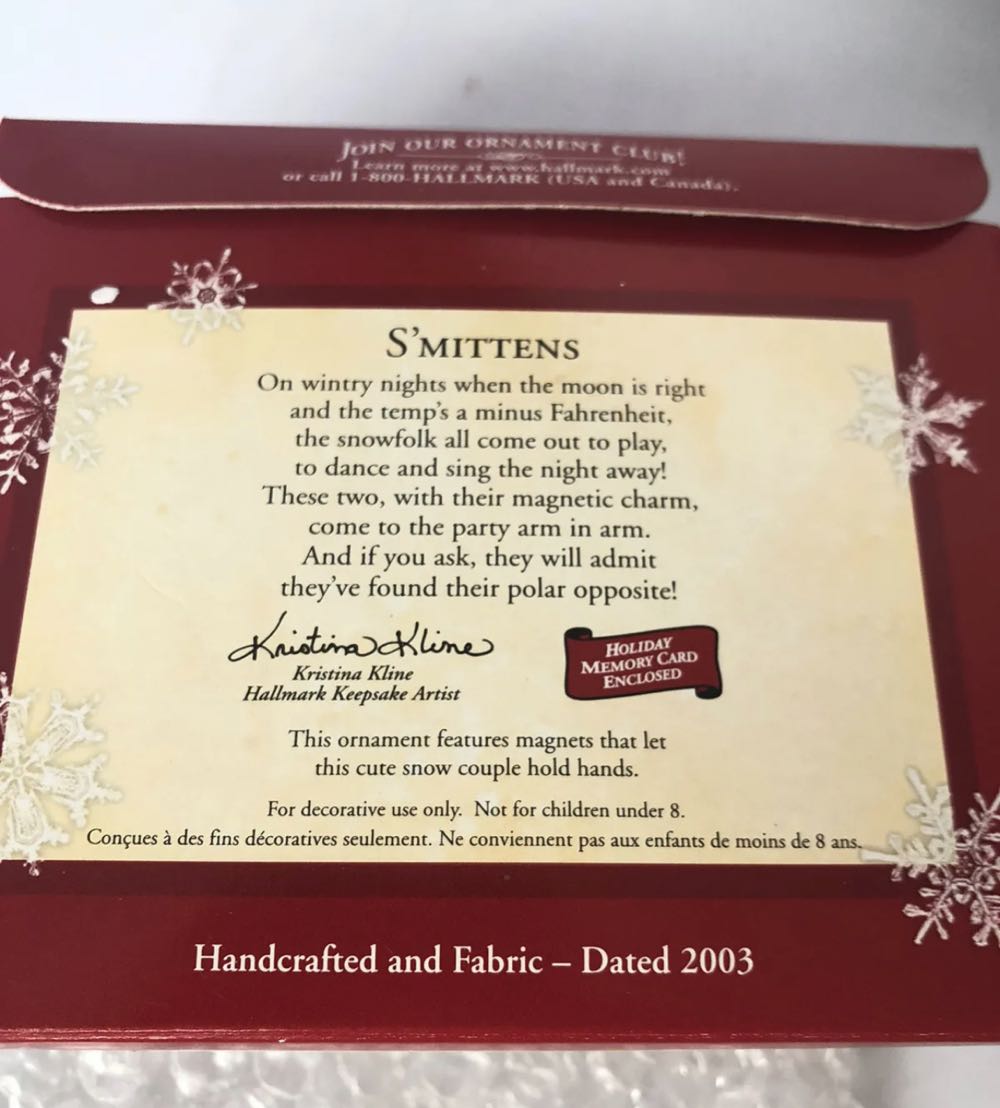 S’mittens  (Keepsake Ornament) ornament collectible - Main Image 3
